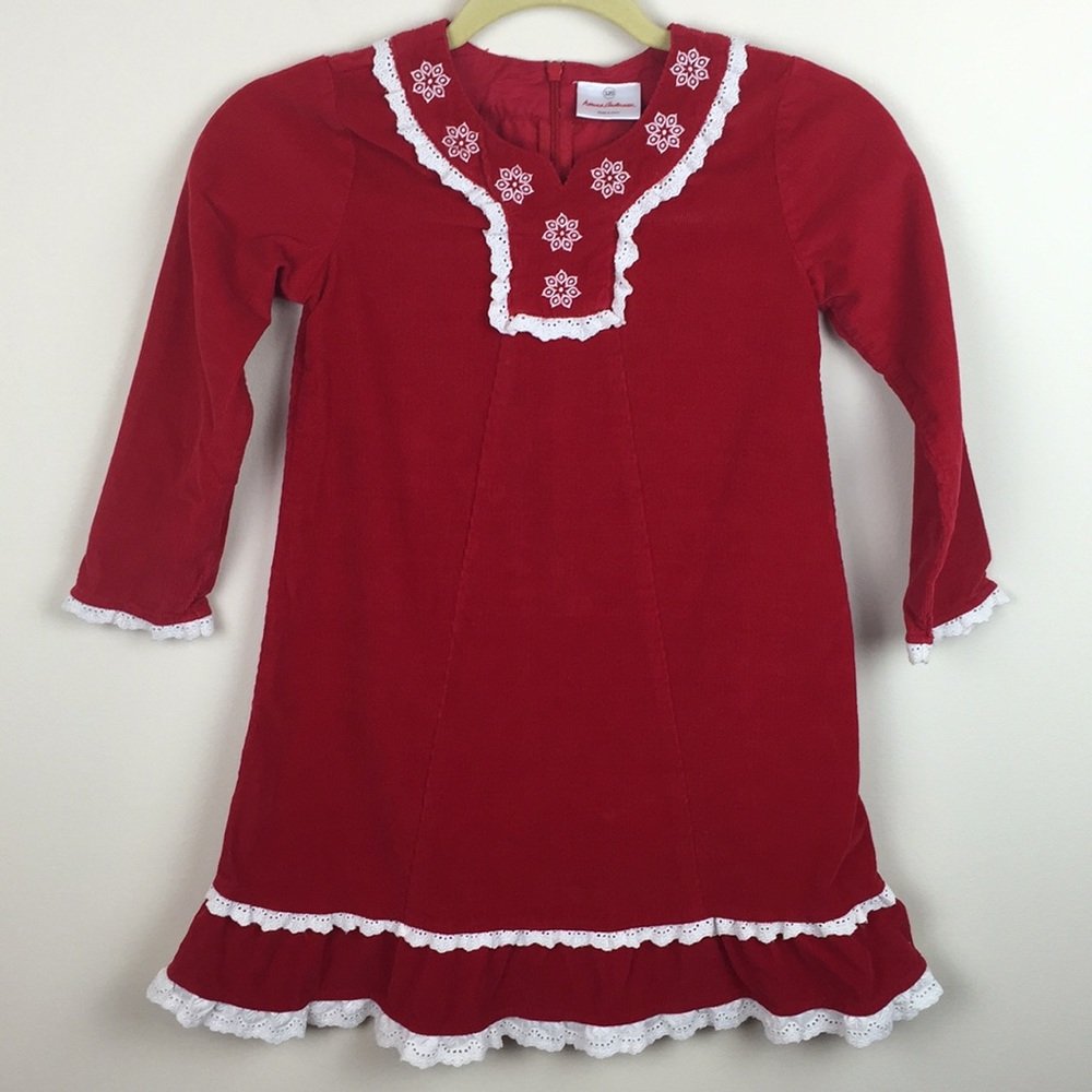 Hanna Andersson - Ruffle Trim Corduroy Dress - Picture 1 of 7